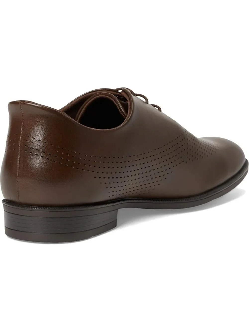 Marc Joseph Men's Brown Napa Leather Closed Toe Casual Oxford Block Heel Shoes